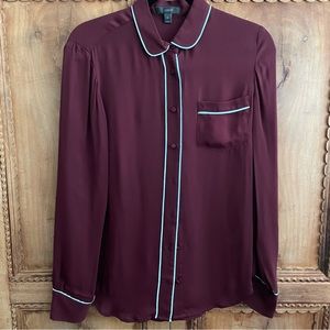 J.Crew 100% silk button down